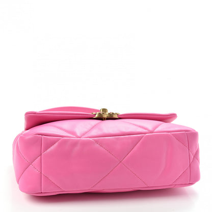 Chanel Lambskin Quilted Medium Chanel 19 Flap Neon Pink 4 of 10