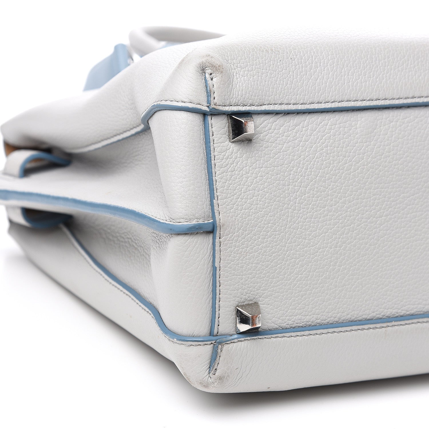 MCM Grained Calfskin Large Milla Tote Whisper Grey 11 of 17