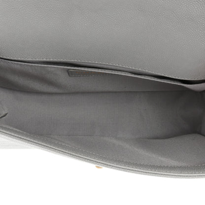 Chanel Caviar Quilted Medium Boy Flap Light Grey 5 of 9
