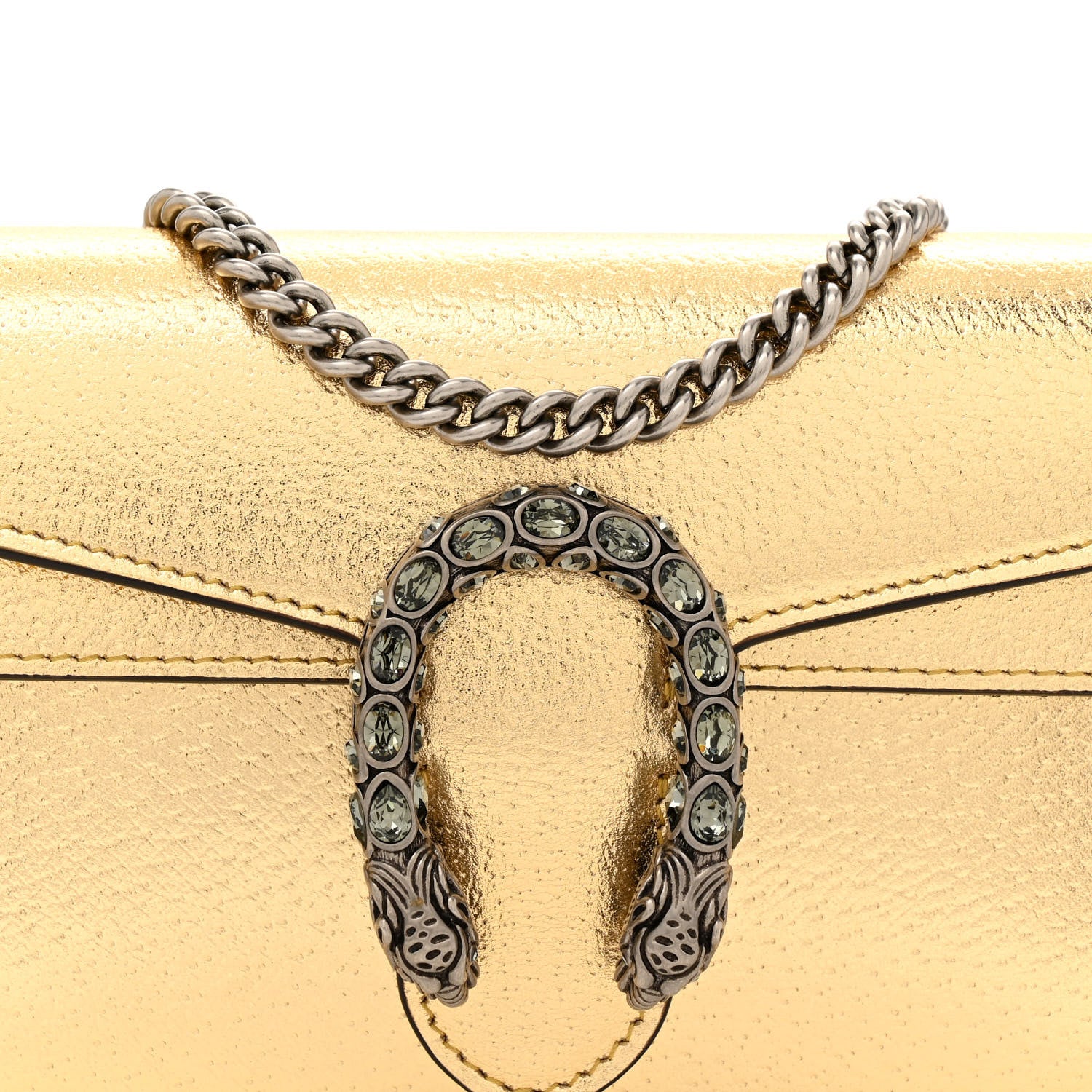 Gucci Metallic Calfskin Super Mini Dionysus Shoulder Bag Gold 7 of 10