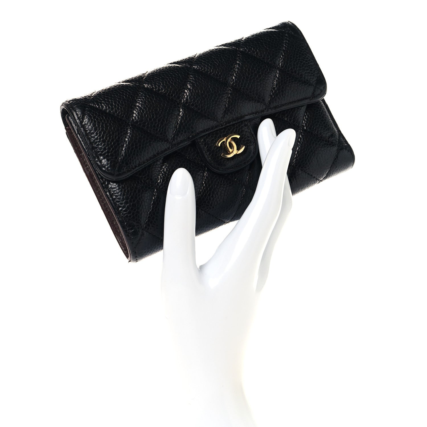 小物 CHANEL MEDIUM FLAP WALLET Chanel Caviar Quilted Medium Flap Wallet Black 1882197 – FASHIONPHILE