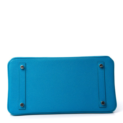Hermes Epsom Birkin 30 Bleu Frida 6 of 34