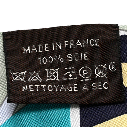 Hermes Silk Parade En Fanfare Twilly Bleu Camel Rouge 3 of 5