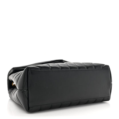 Saint Laurent Calfskin Y Quilted Monogram Small Loulou Chain Satchel Black 4 of 13