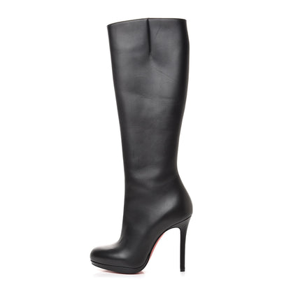 Christian Louboutin Calfskin Botalili 100 Tall Boots 35 Black 1 of 7