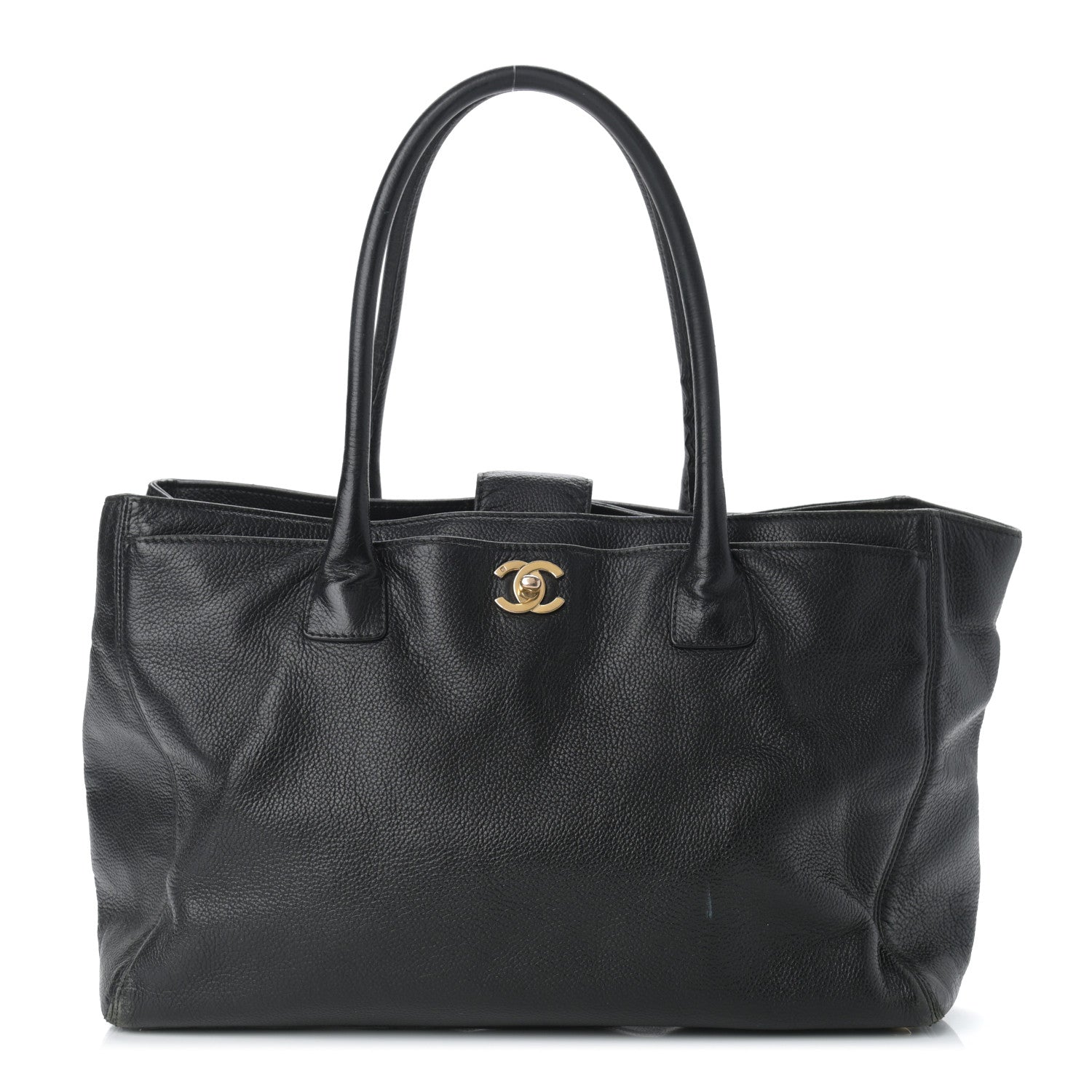 Chanel Calfskin Cerf Executive Shopper Tote Black 1 of 12