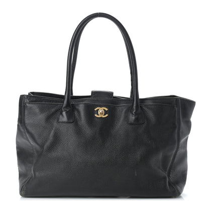 Chanel Calfskin Cerf Executive Shopper Tote Black 1 of 12