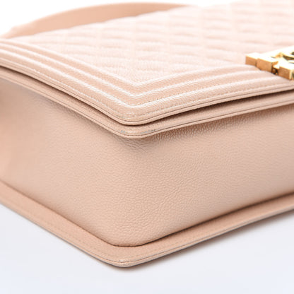 Chanel Caviar Quilted New Medium Boy Flap Light Beige 8 of 14