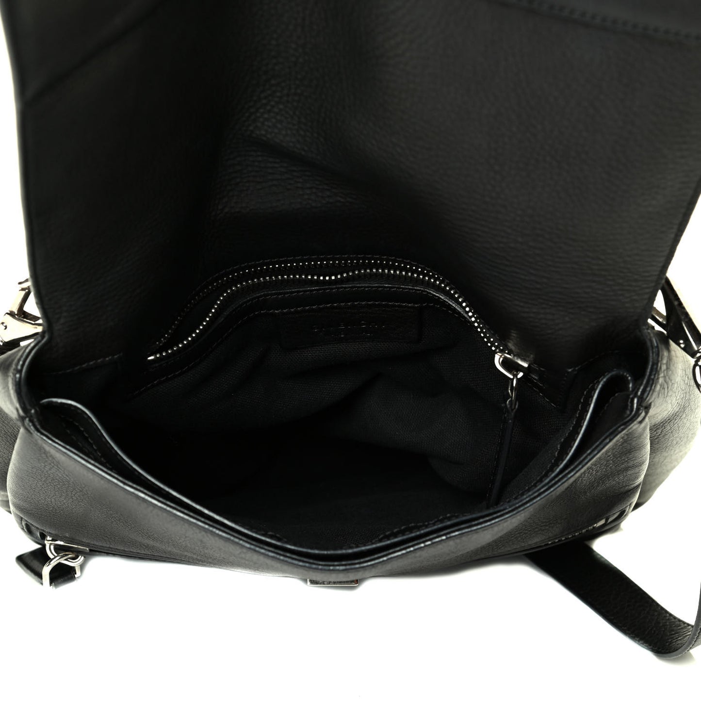 Calfskin Small Pandora Pure Flap Bag Black
