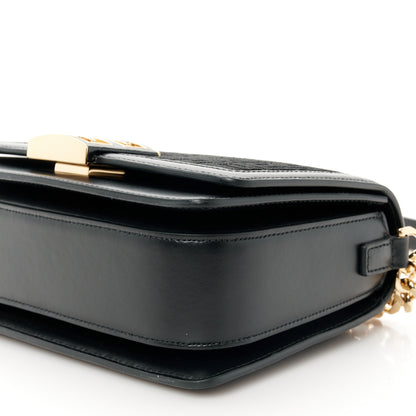 Givenchy Canvas Embroidered Medium 4G Woven Chain Shoulder Bag Black 12 of 12