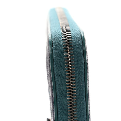 Chanel Iridescent Caviar Quilted Medium Filigree Zip Around Wallet Dark Turquoise 9 of 10