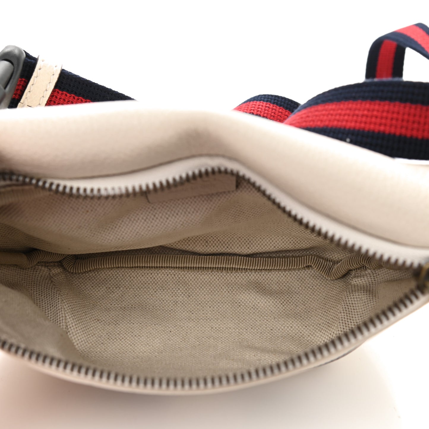 Grained Calfskin Small Logo Belt Bag White