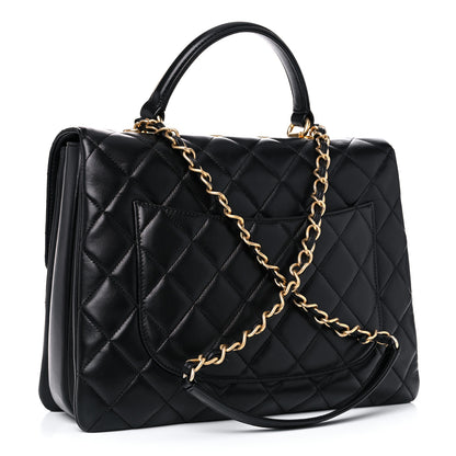 Chanel Lambskin Quilted Large Trendy CC Dual Handle Flap Bag Black 3 of 23