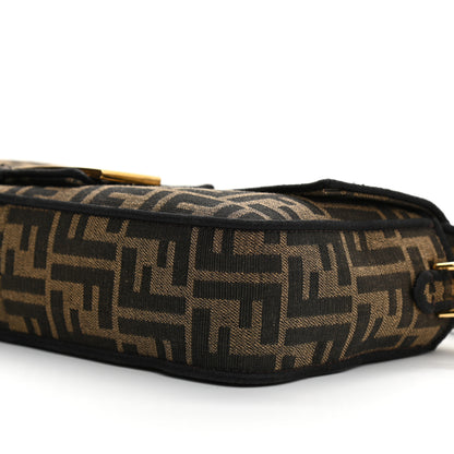 Fendi Fabric Jacquard FF 1974 Medium Baguette Tobacco Moro Black 11 of 16