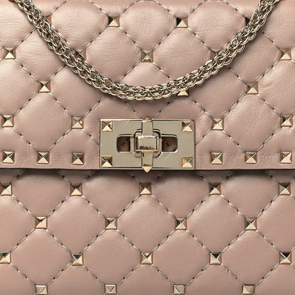 Valentino Garavani Lambskin Medium Rockstud Spike Shoulder Bag Poudre 7 of 9