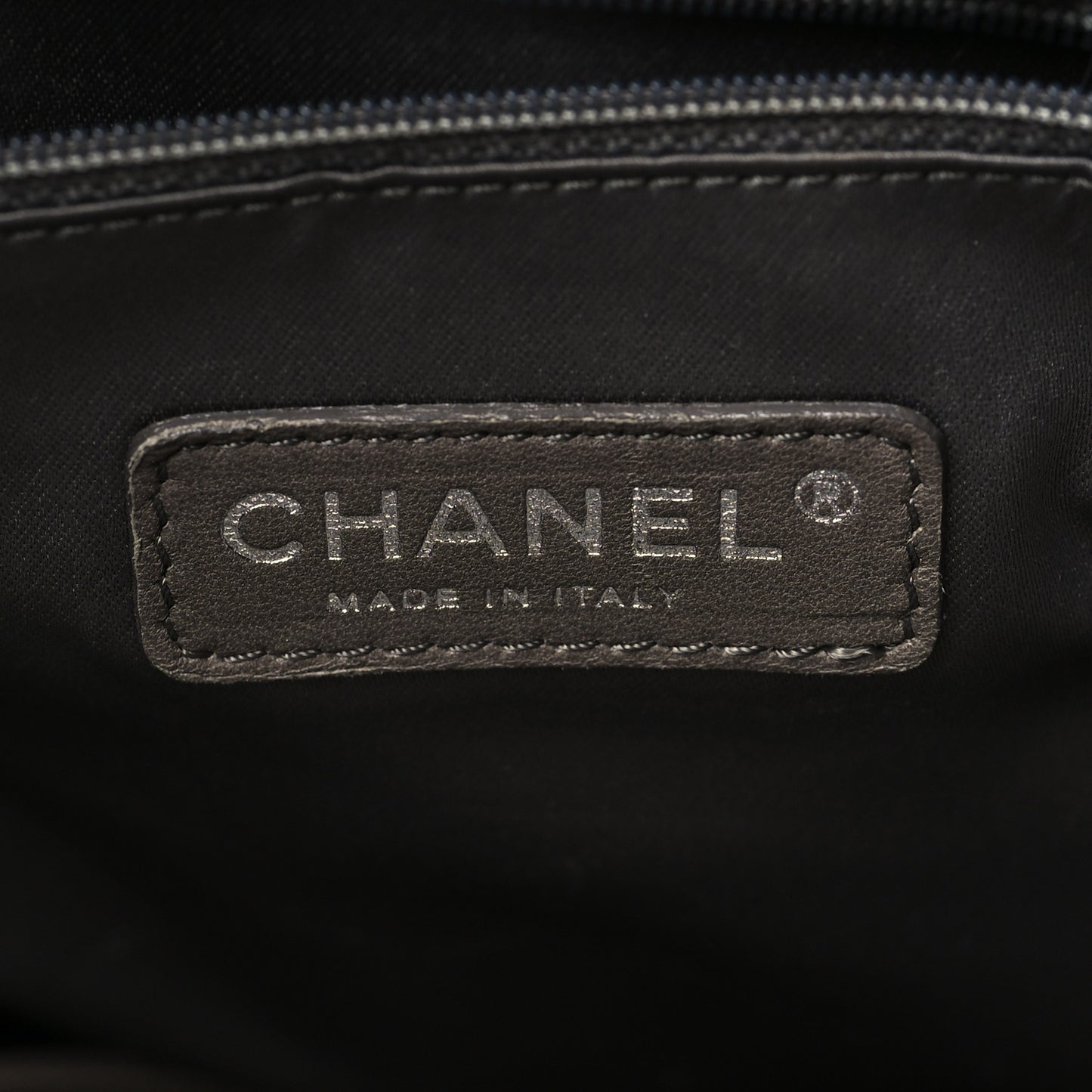 Crinkled Coated Canvas Le Marais Large Tote Black