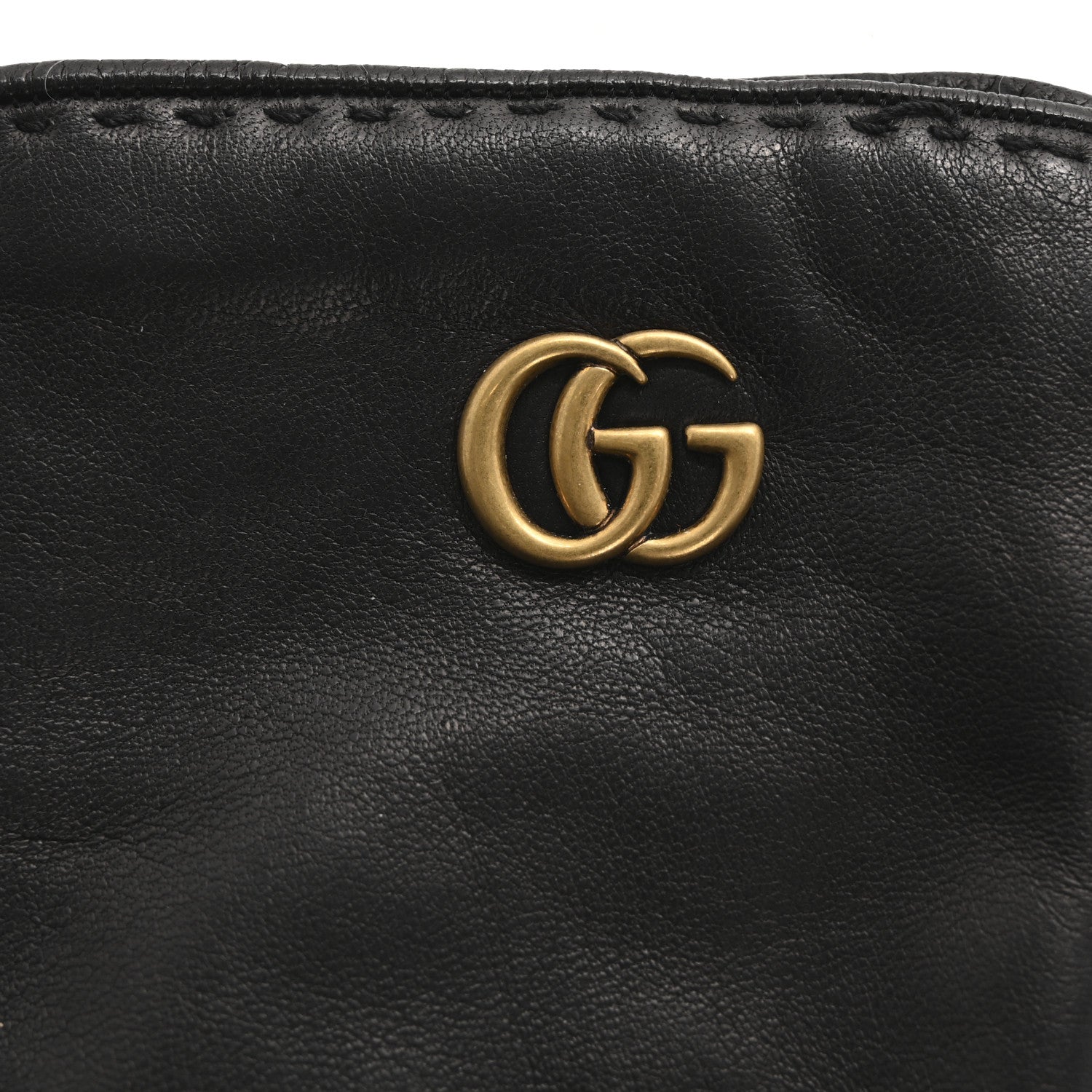 Gucci Nappa Lambskin Maya GG Gloves 6.5 Black 5 of 10
