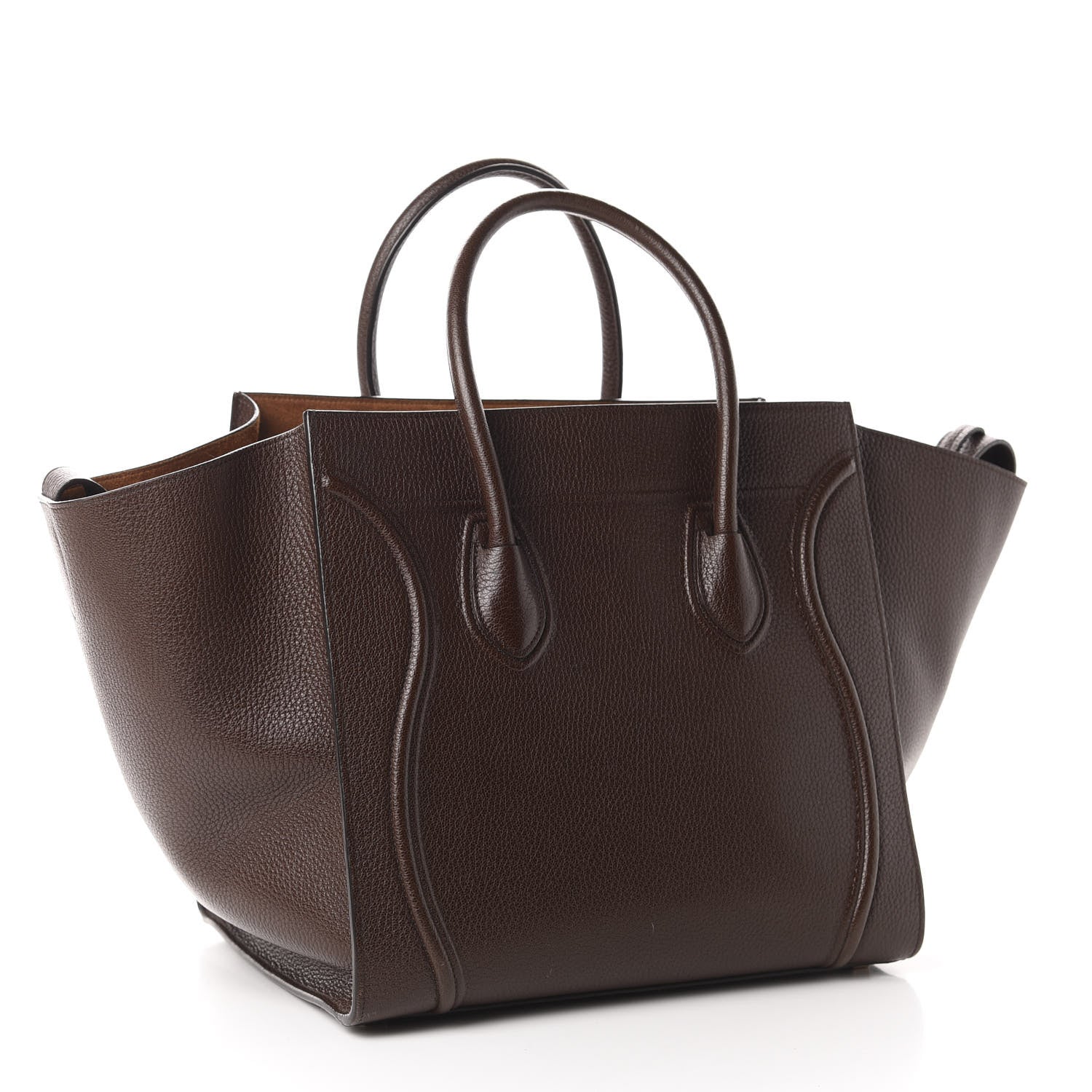 Celine Grained Calfskin Medium Phantom Luggage Brown 3 of 10