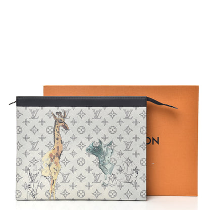 Louis Vuitton Savane Monogram Chapman Pochette Voyage GM Dune 10 of 10