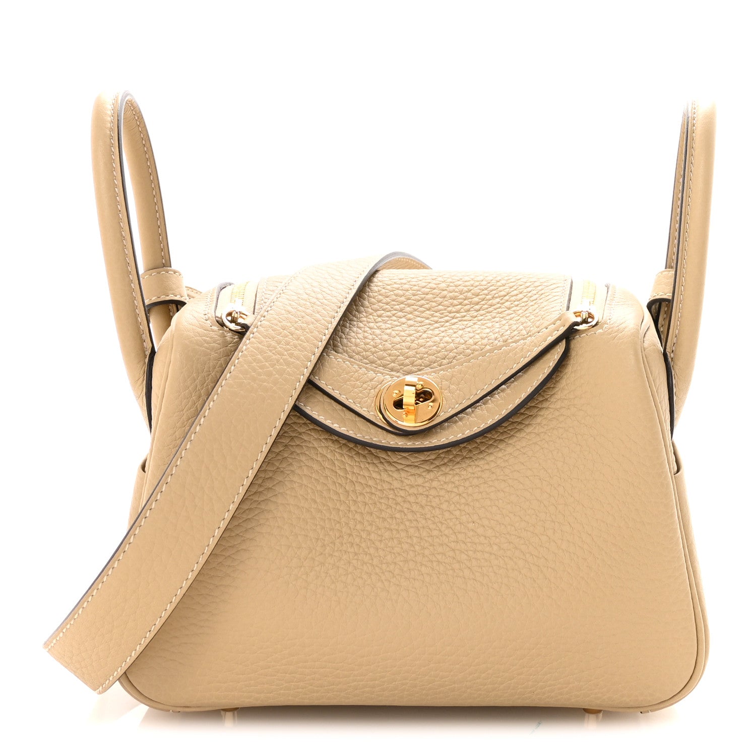 Hermes Taurillon Clemence Verso Mini Lindy 20 Trench Gris Asphalte 1 of 10