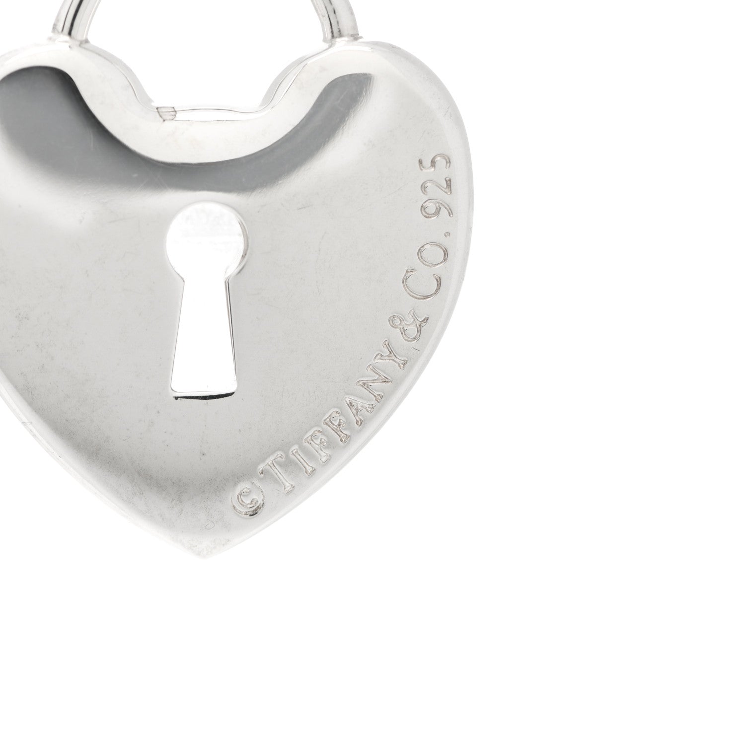 Tiffany Sterling Silver Heart Lock Charm 3 of 5