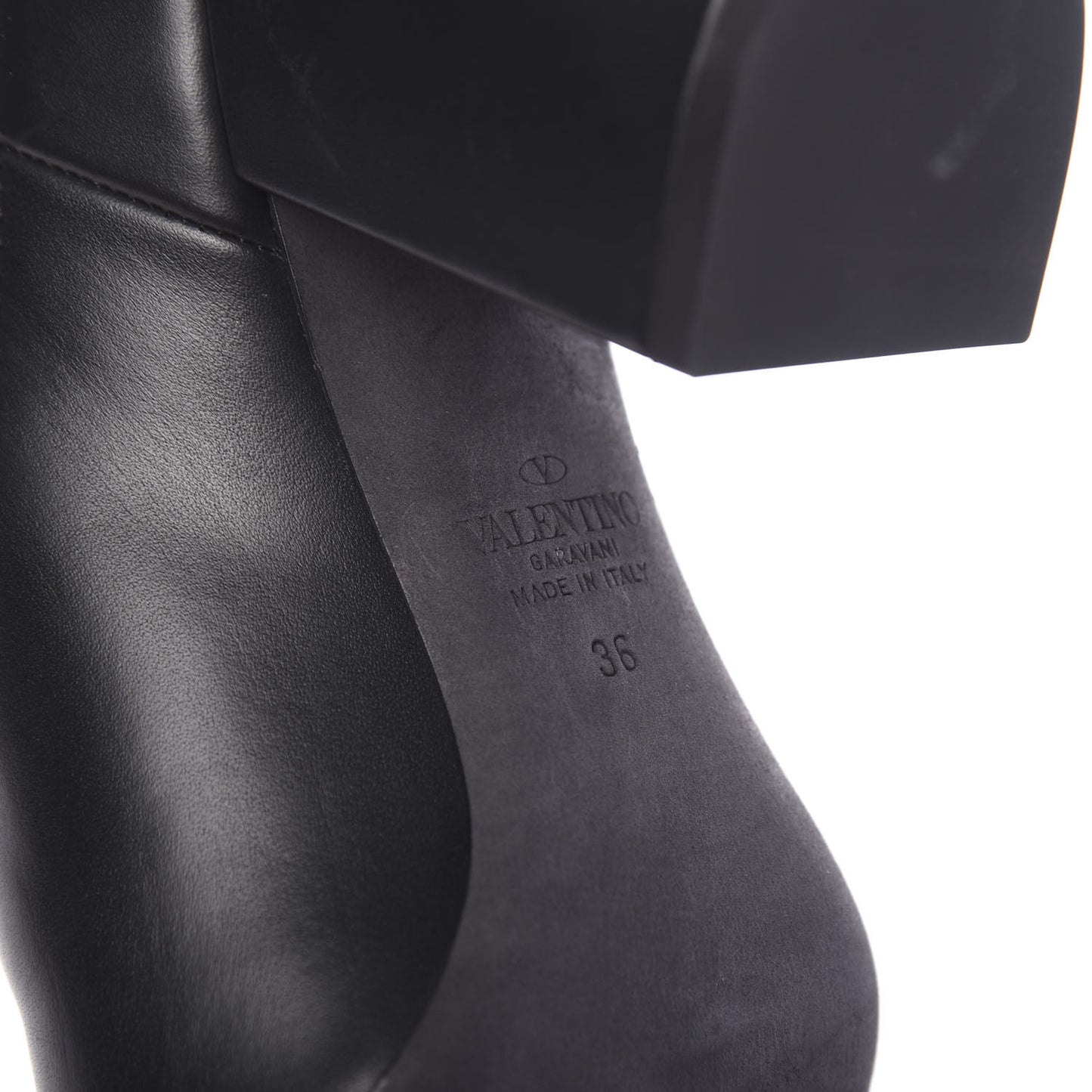 Calfskin Rockstud Chelsea 85mm Ankle Boots 36 Black