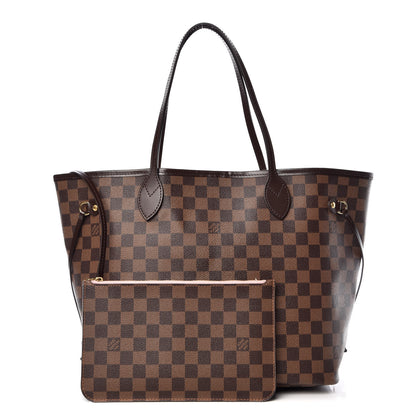 Louis Vuitton Damier Ebene Neo Neverfull MM Rose Ballerine 1 of 10