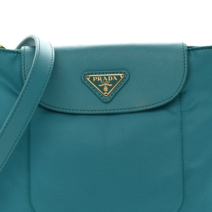 Prada Tessuto Nylon Saffiano Crossbody Bag Turchese 8 of 10