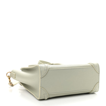Celine Drummed Calfskin Nano Luggage Vert D'eau 4 of 10