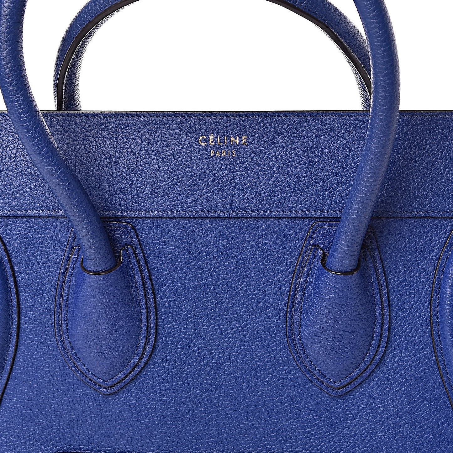 Drummed Calfskin Mini Luggage Indigo
