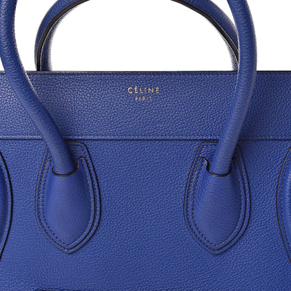 Celine Drummed Calfskin Mini Luggage Indigo 6 of 10