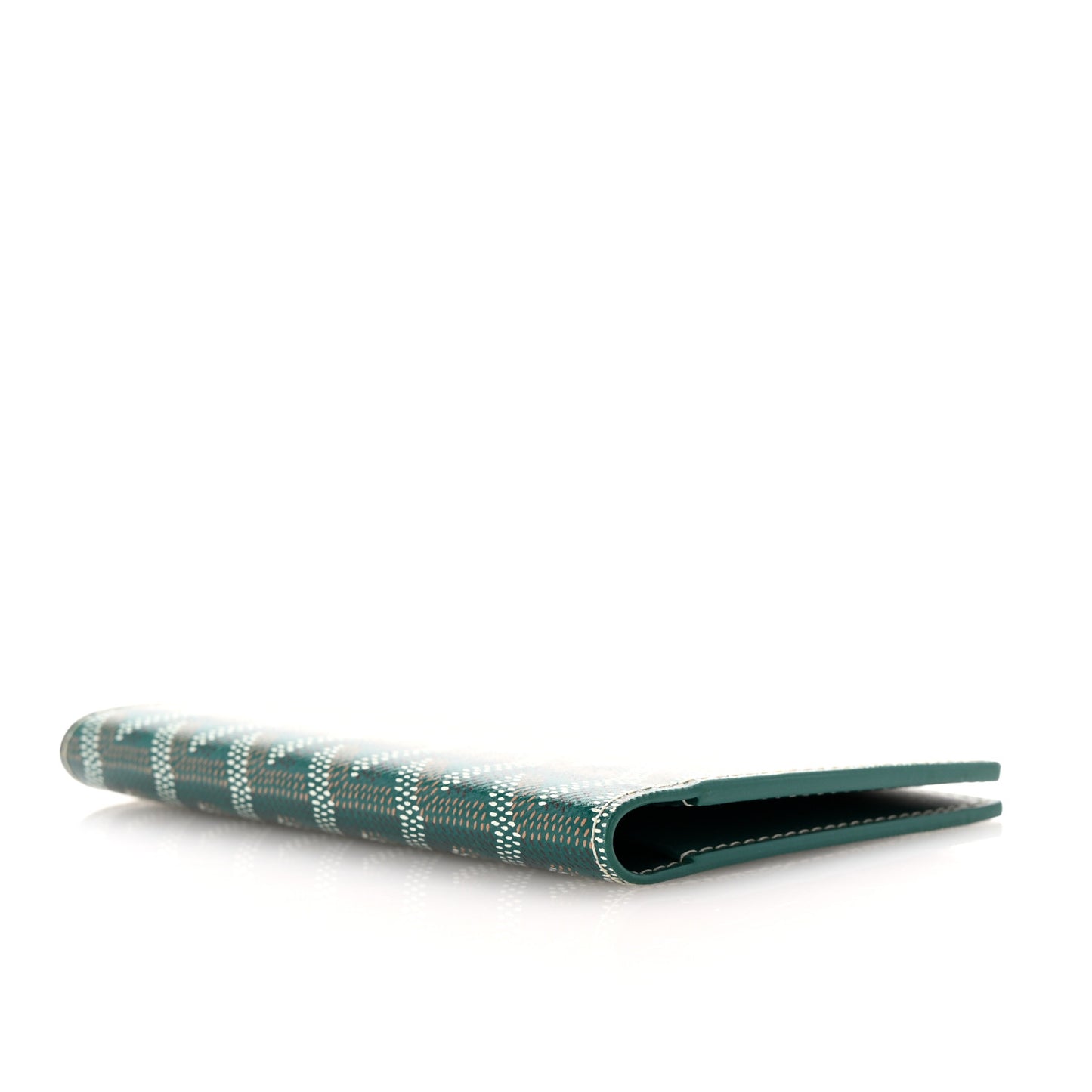 Goyardine Grenelle Passport Wallet Green