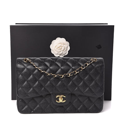 Chanel Caviar Quilted Jumbo Double Flap Black 11 of 11
