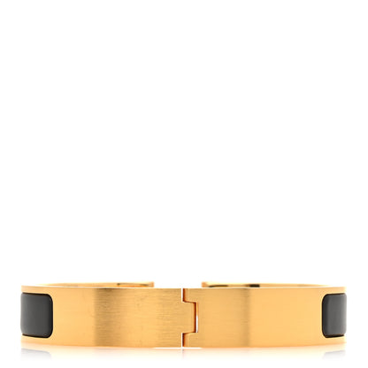 Hermes Matte Enamel Narrow Clic Clac HH Bracelet Black 3 of 5