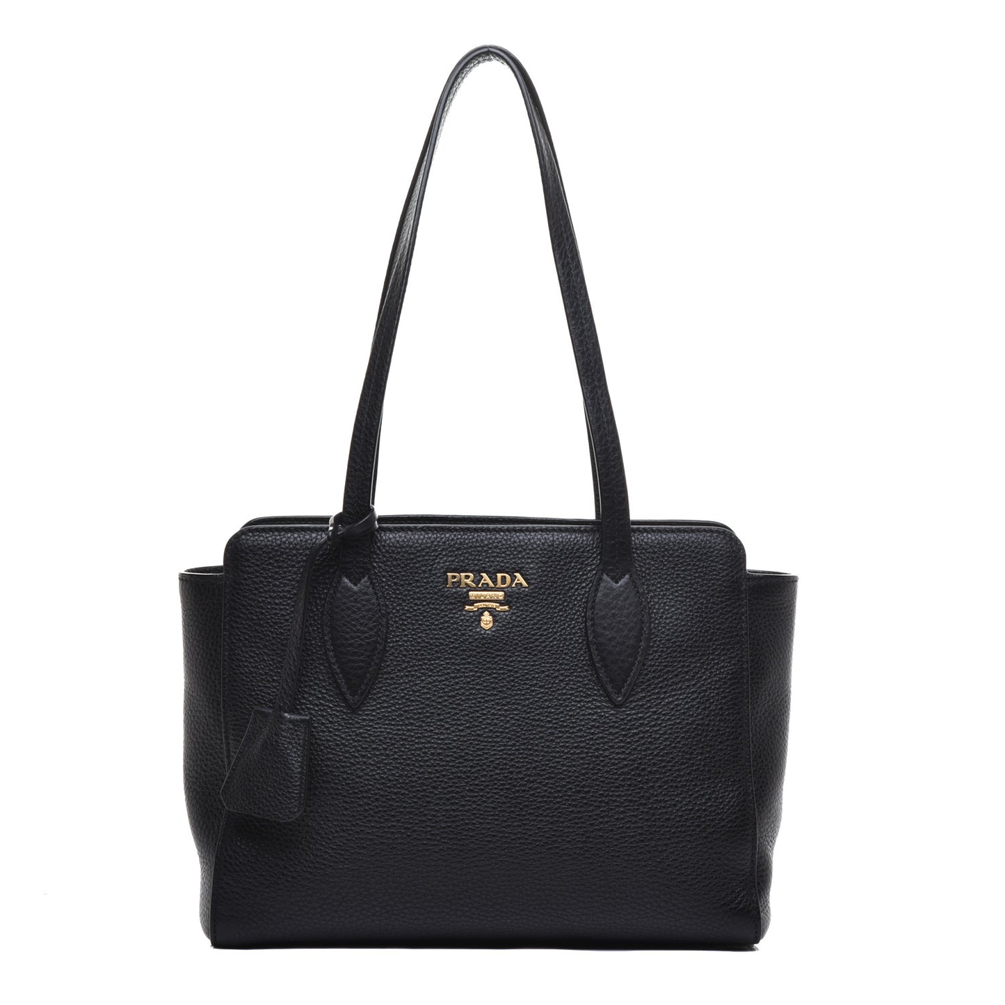 Vitello Daino Shopping Tote Black