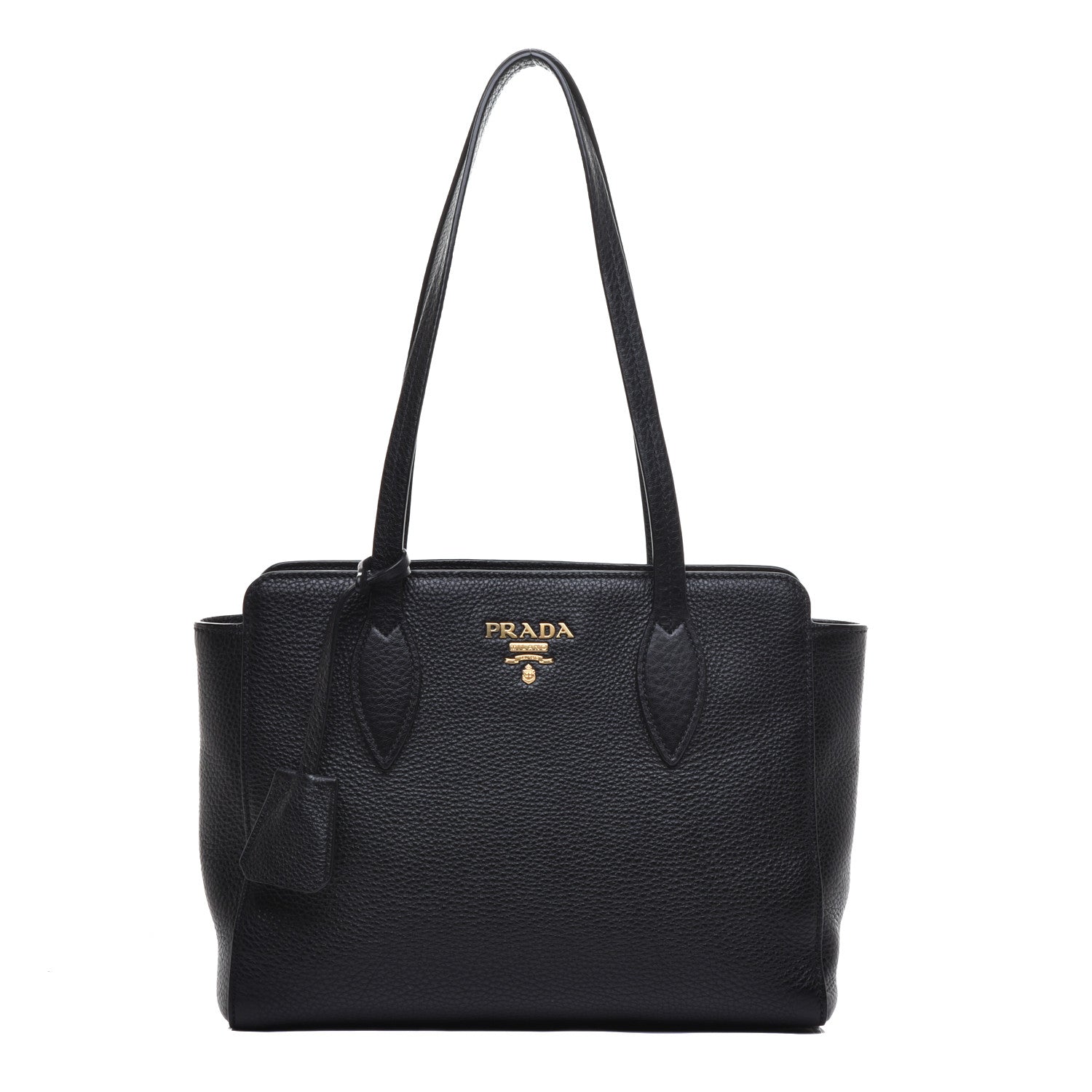 Prada Vitello Daino Shopping Tote Black 1 of 8