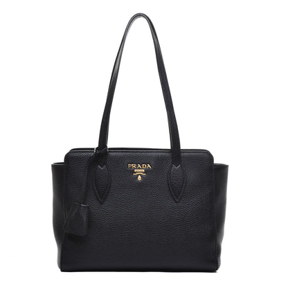 Prada Vitello Daino Shopping Tote Black 1 of 8