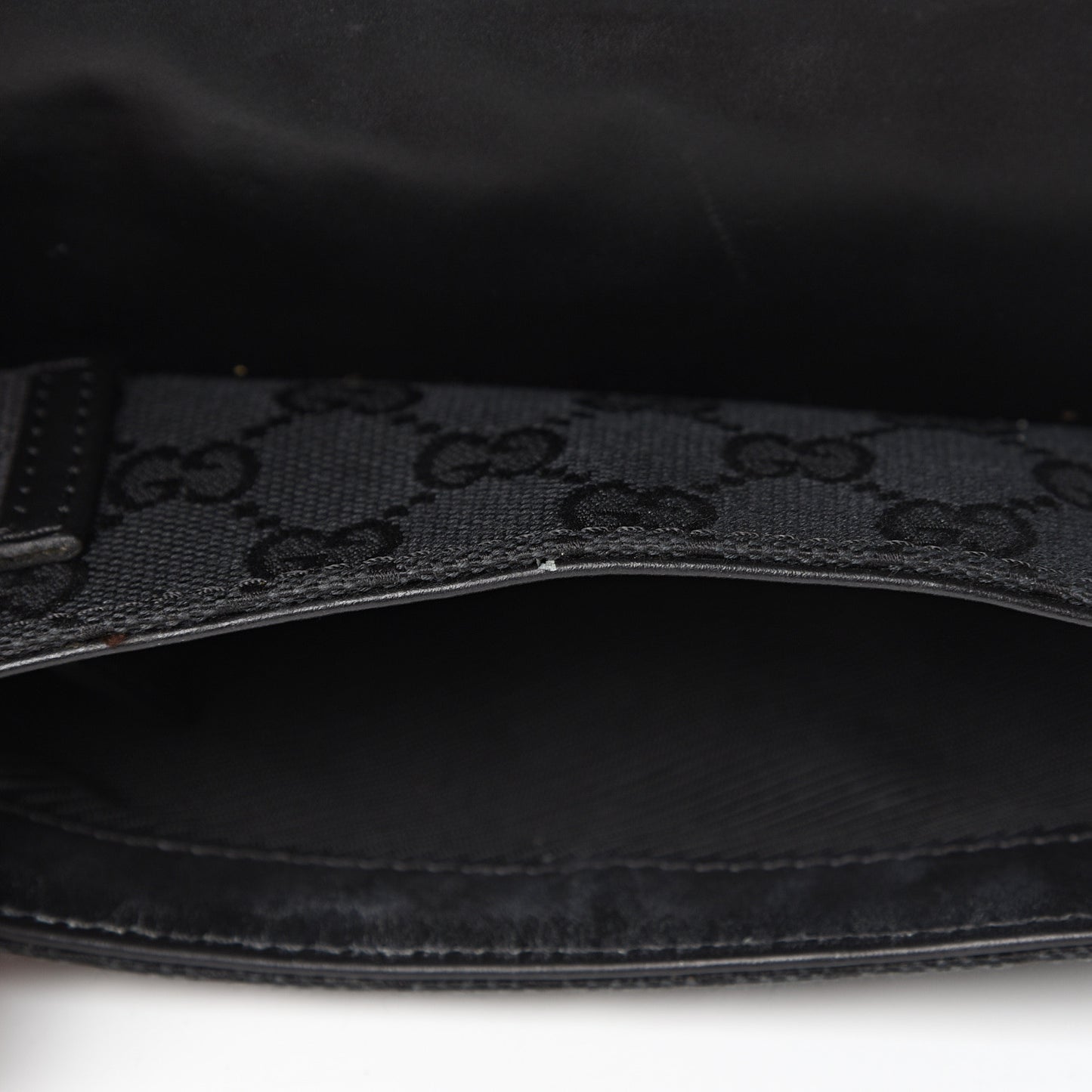 GG Monogram Web Flight Belt Bag Black
