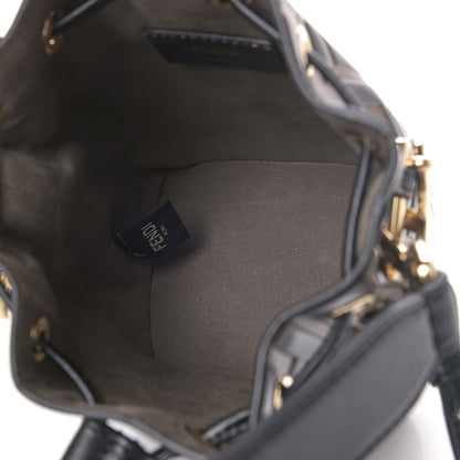Fendi Vitello Liberty F is Fendi Bi-Color FF 1974 Embossed Mini Mon Tresor Bucket Bag Maya Black 4 of 4