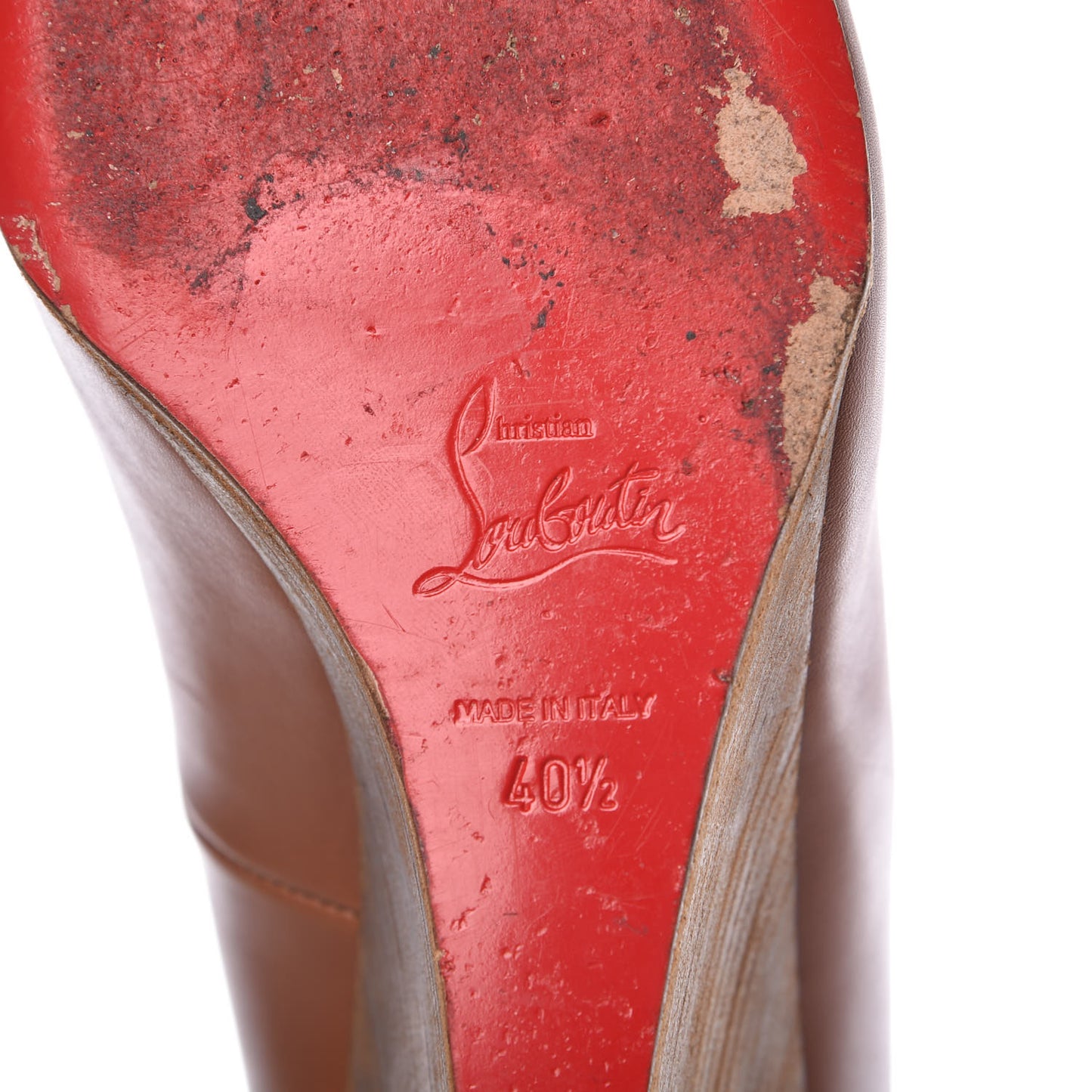 Calfskin Ron Ron Zeppa 85 Wedges 40.5 Cognac