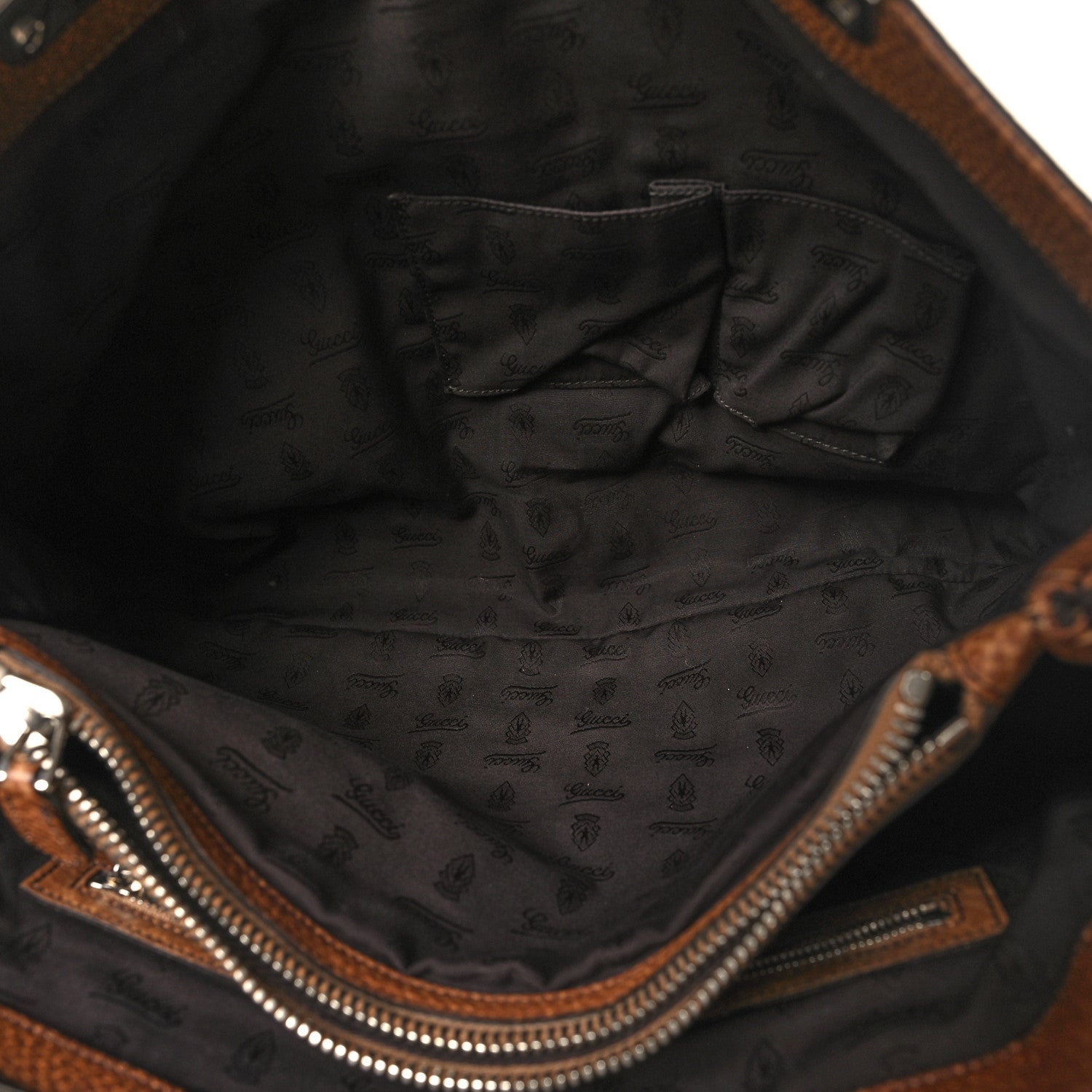 Gucci Calfskin Medium Bamboo Bar Tote Bag Brown 6 of 11