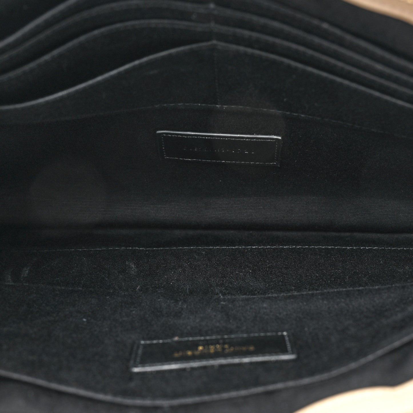 Calfskin Matelasse Monogram Cassandre Tablet Pouch Sea Salt