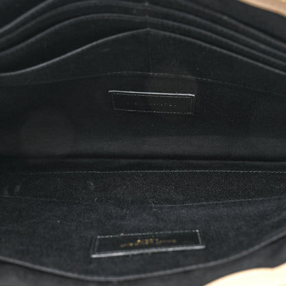 Saint Laurent Calfskin Matelasse Monogram Cassandre Tablet Pouch Sea Salt 5 of 12
