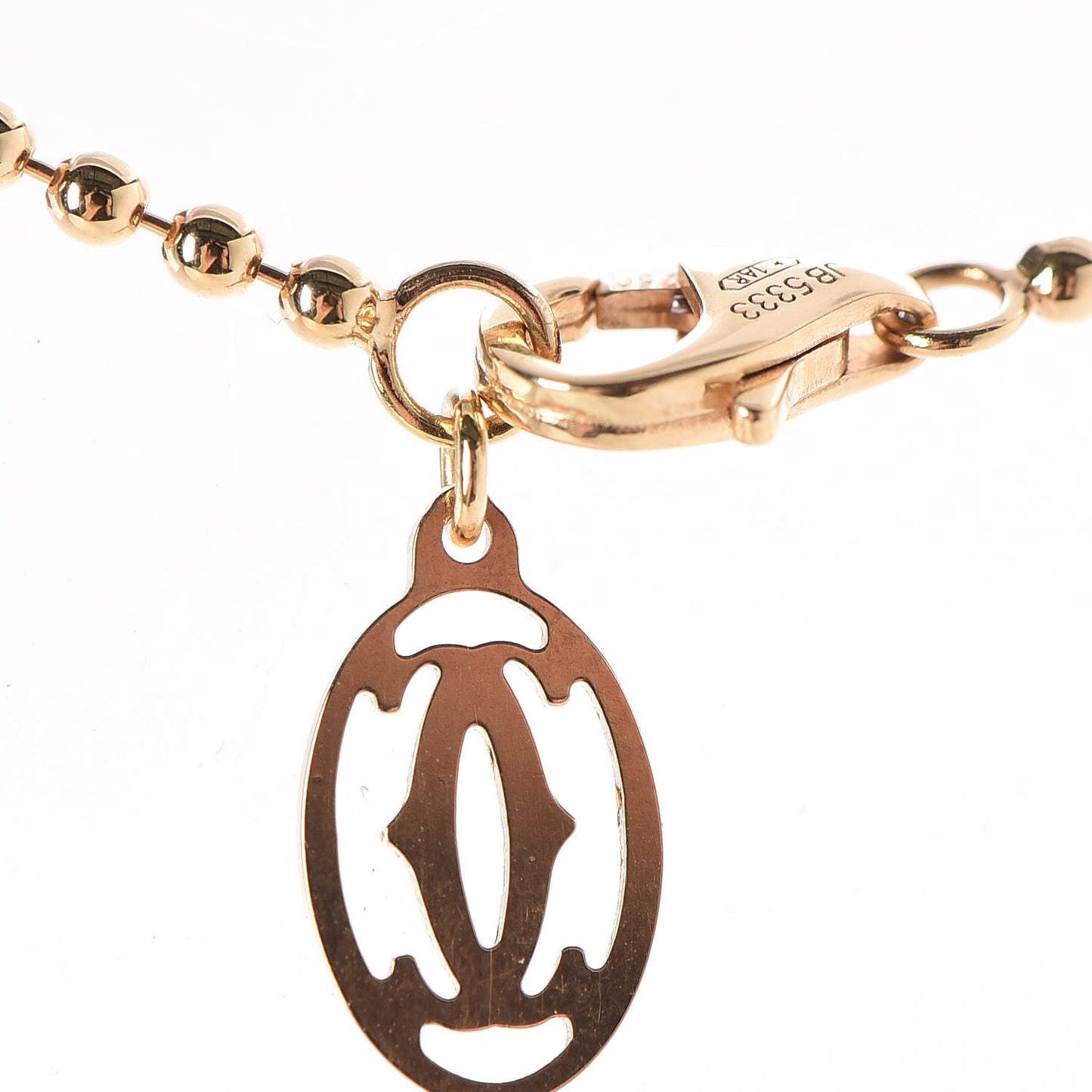 18K Yellow Gold Ball Chain Necklace