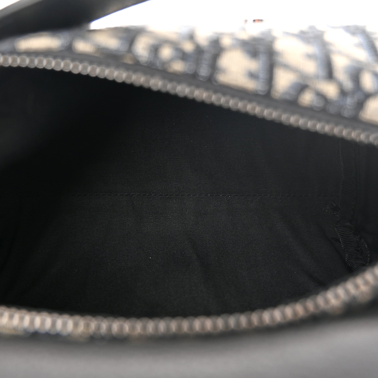 Christian Dior Oblique Mini Roller Saddle Bag With Strap Beige Black 5 of 9