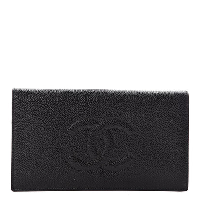 Chanel Caviar Timeless CC Yen Wallet Black 1 of 8