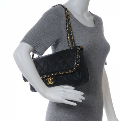 Chanel Calfskin Quilted Medium Chain Me Flap Black 2 of 7