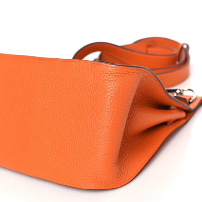 Hermes Taurillon Clemence Jypsiere 28 Orange 10 of 10