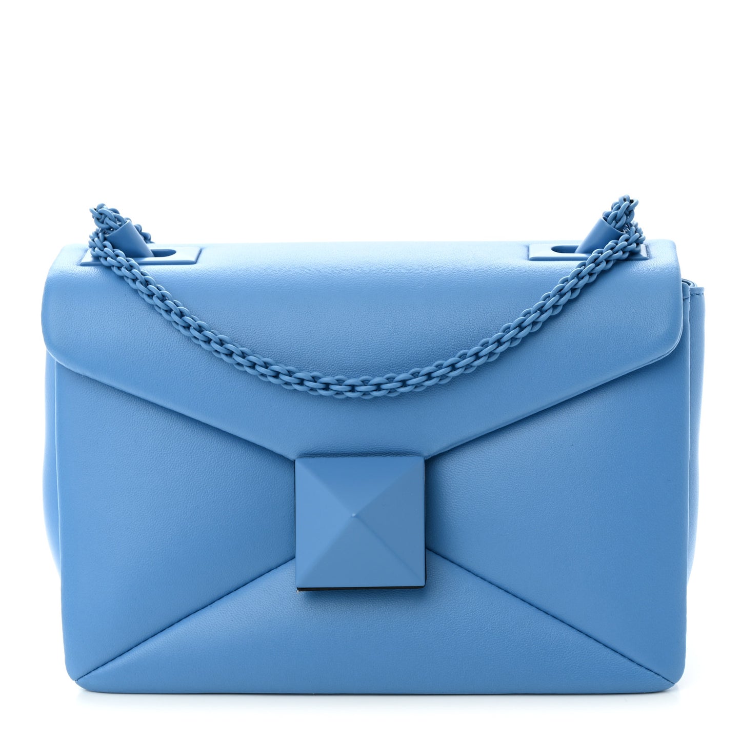 Nappa Tonal One Stud Shoulder Bag Denim