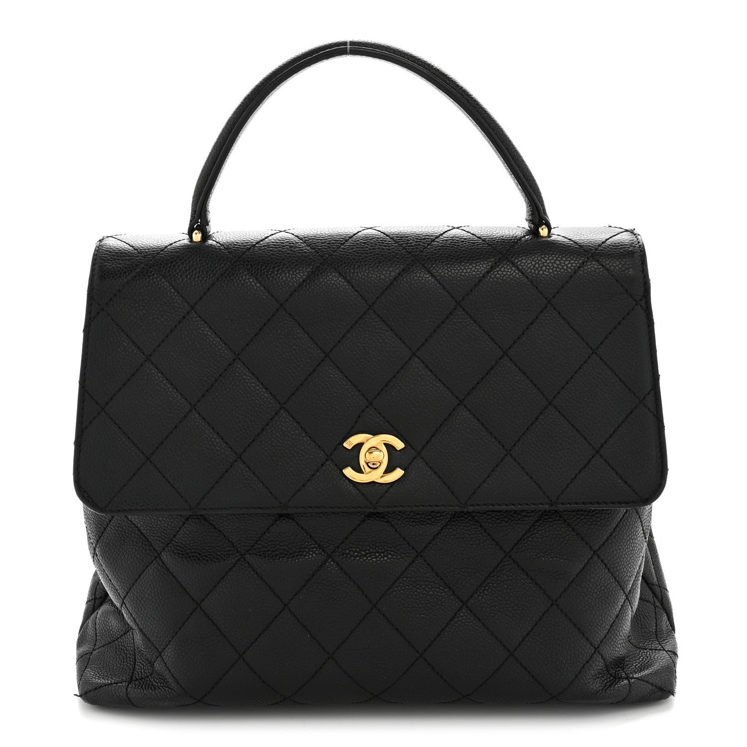 Chanel Caviar Quilted Jumbo Kelly Flap Black 1 of 17